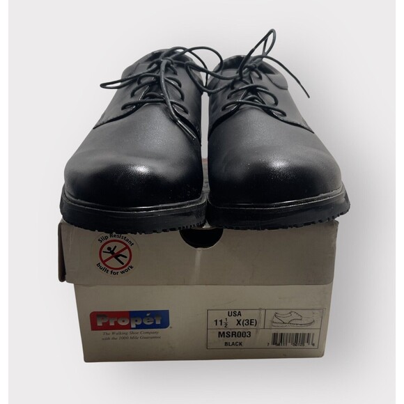 Propet Men's MSR003 Maxigrip Slip Resistant Shoes BLK Size 11.5X (3E) NIB *READ* - Picture 1 of 14